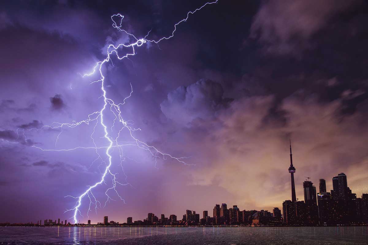 Dramatic footage shows a house collapsing due to a thunderstorm