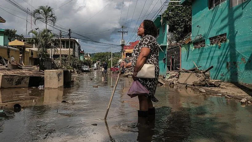 Devastadoras lluvias e inundaciones en México.