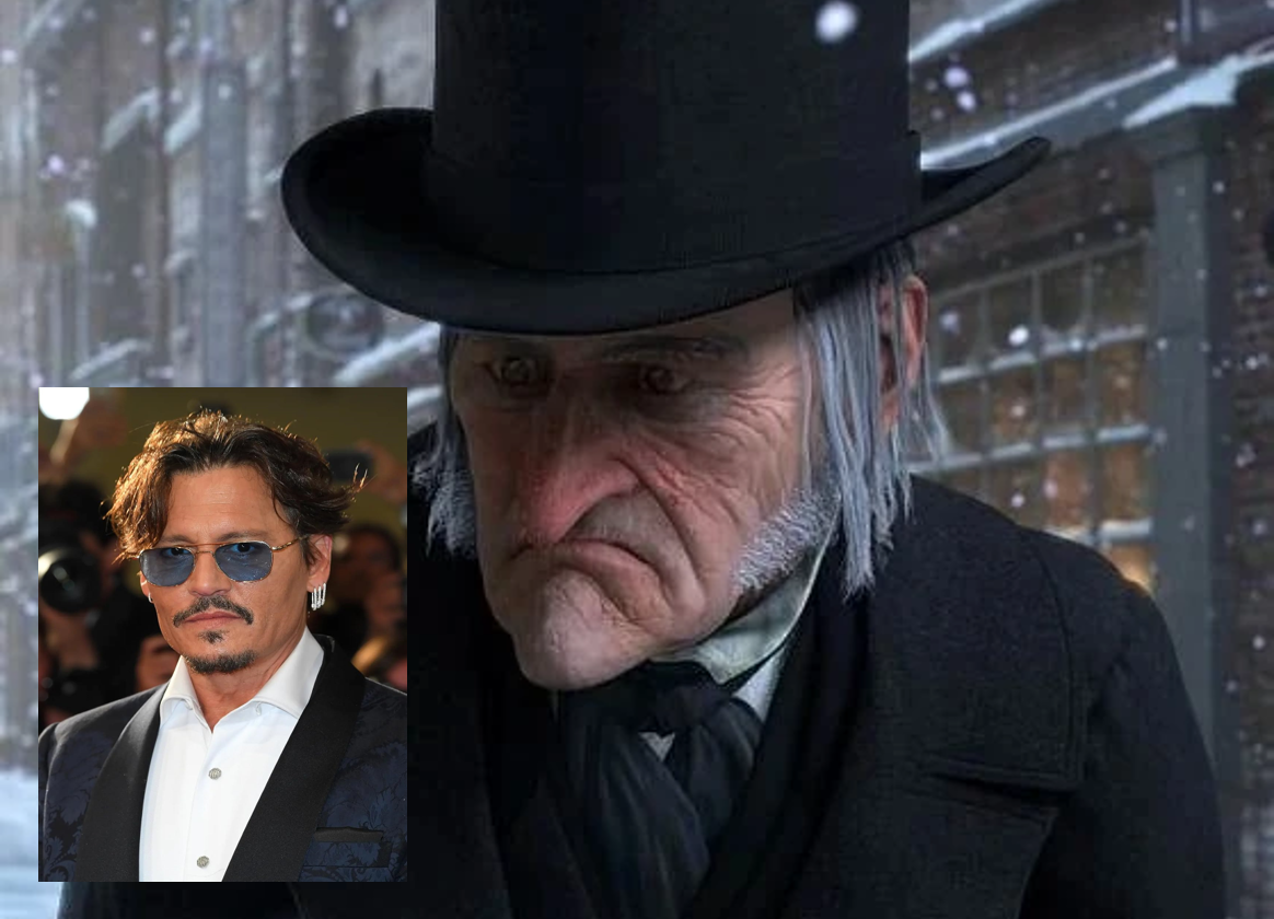 Johnny Depp,con un papel protagónico en la película “Ebenezer: A Christmas Carol”.